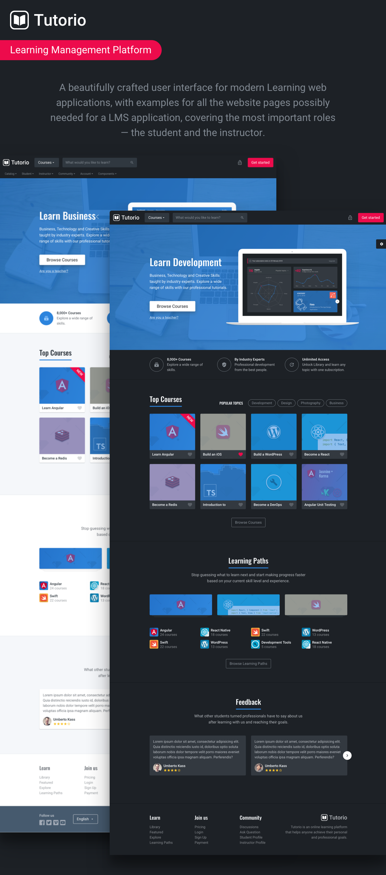 Tutorio Bootstrap - Education Platform UI/UX